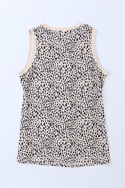 Printed Round Neck Tank-Teresa&#39;s Fashionista LLC