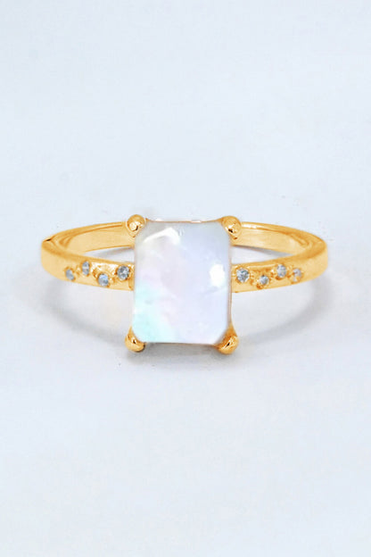 Square Moonstone Ring-Teresa&#39;s Fashionista LLC