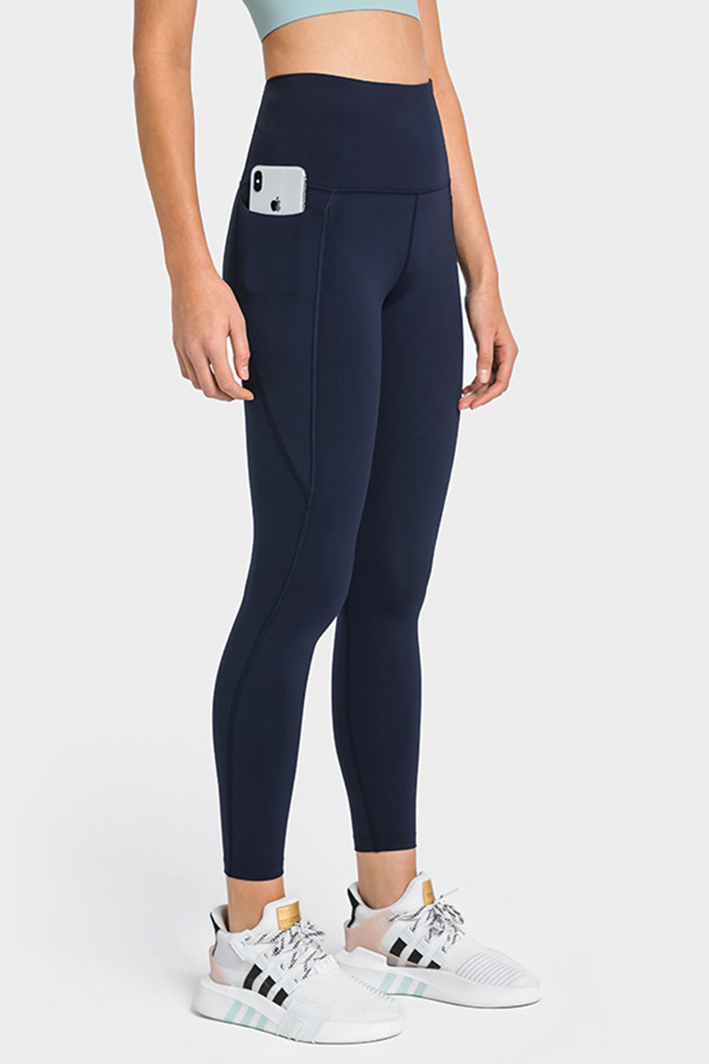 High Waist Ankle-Length Yoga Leggings with Pockets-Teresa&#39;s Fashionista LLC