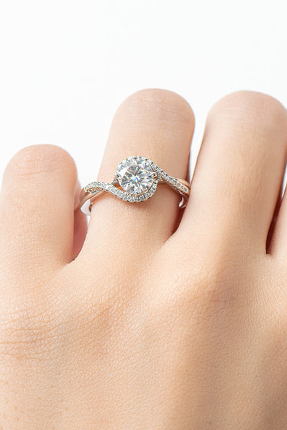 1 Carat Moissanite Crisscross Ring-Teresa&#39;s Fashionista LLC