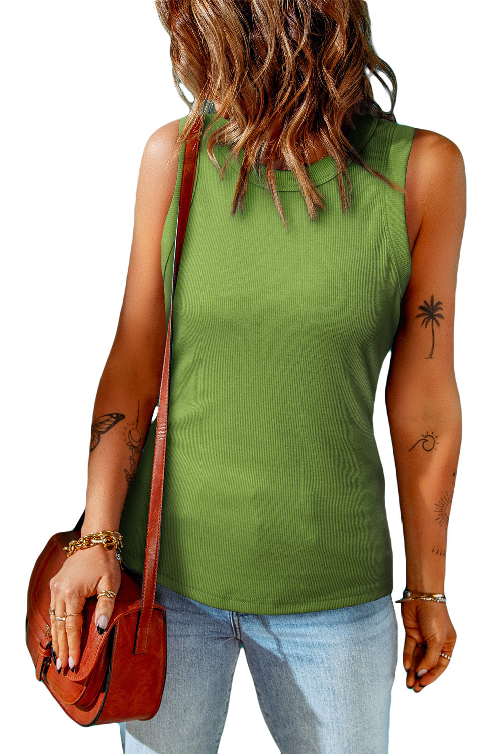 Round Neck Sleeveless Tank-Teresa&#39;s Fashionista LLC