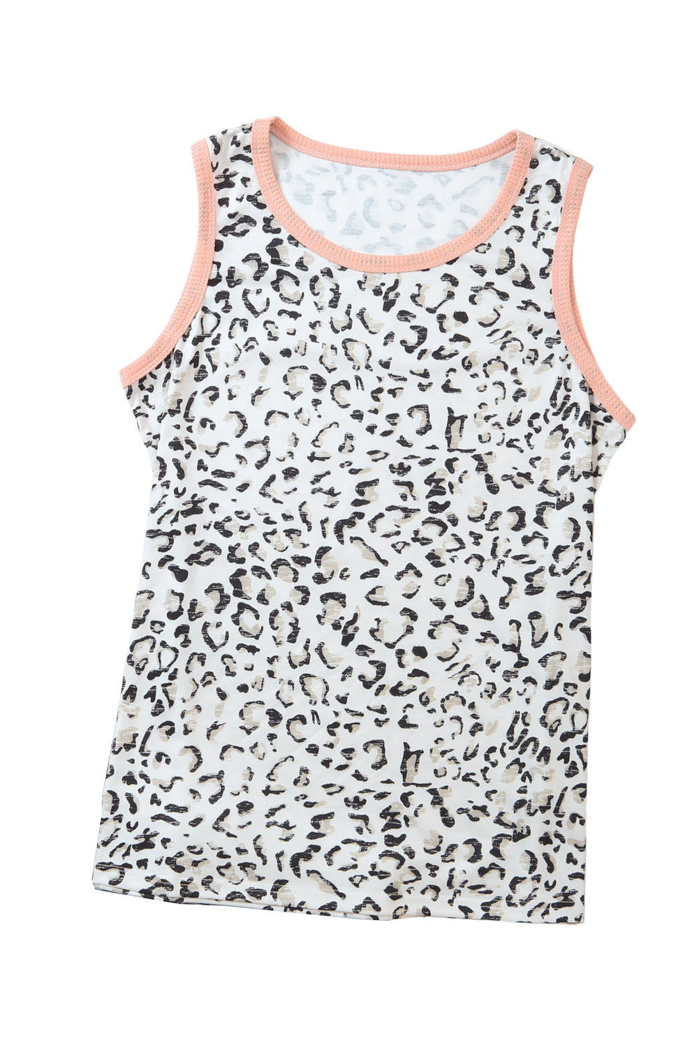 Leopard Round Neck Sleeveless Tank-Teresa&#39;s Fashionista LLC