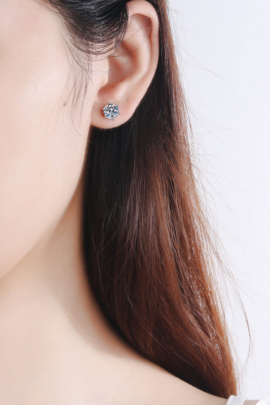 Moissanite Stud Earrings-Teresa&#39;s Fashionista LLC