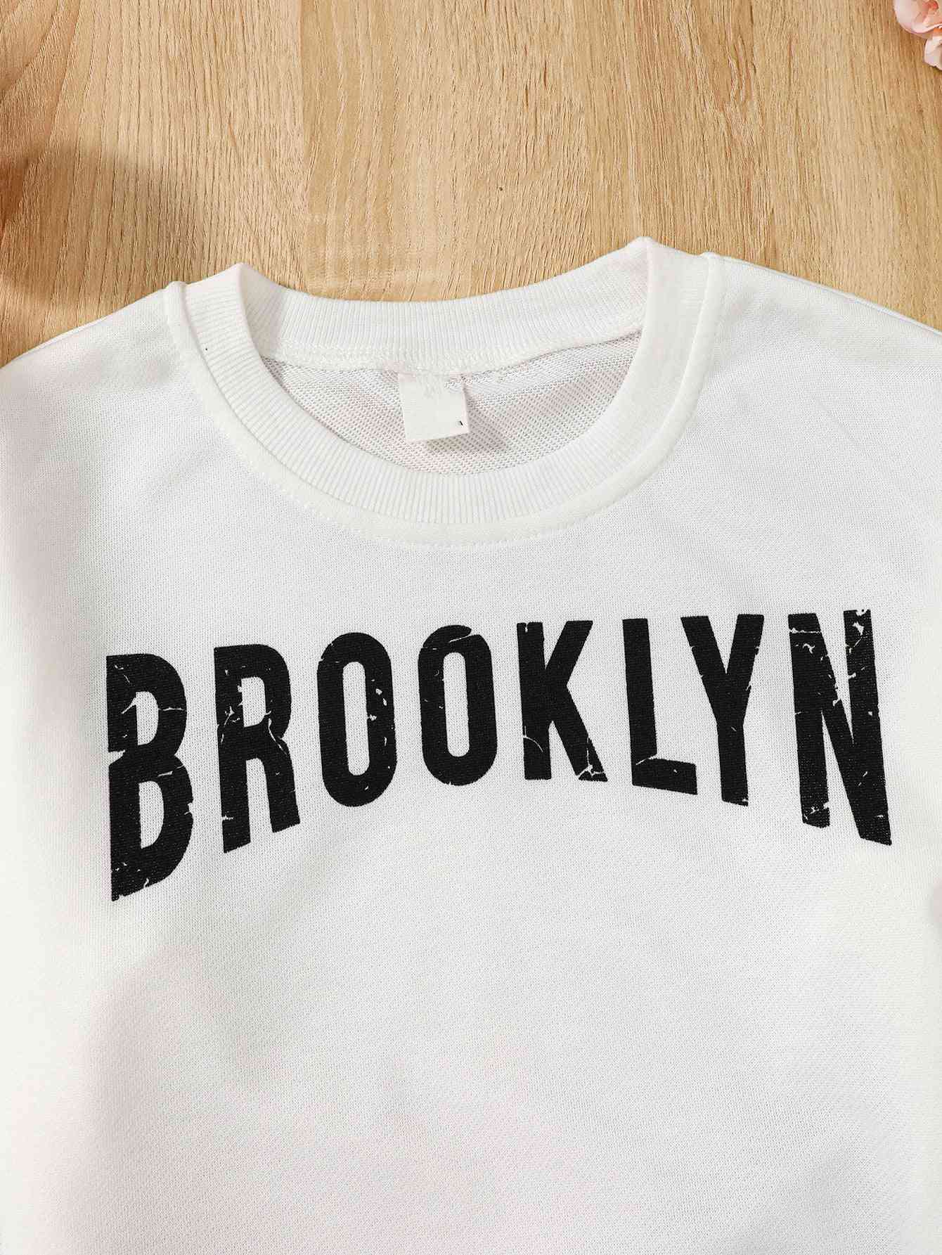 BROOKLYN Graphic Sweatshirt and Joggers Set-Teresa&#39;s Fashionista LLC