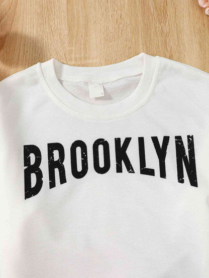 BROOKLYN Graphic Sweatshirt and Joggers Set-Teresa&#39;s Fashionista LLC