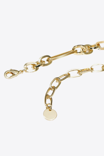 18K Gold Plated Glass Stone Necklace-Teresa&#39;s Fashionista LLC