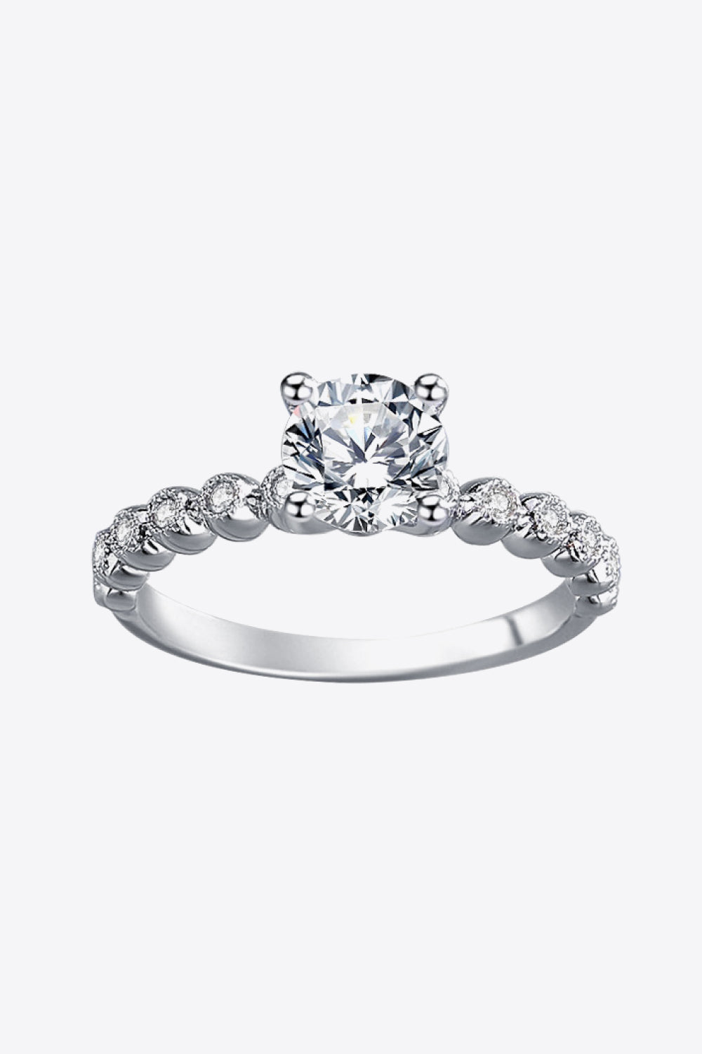 Classic 4-Prong Moissanite Ring-Teresa&#39;s Fashionista LLC