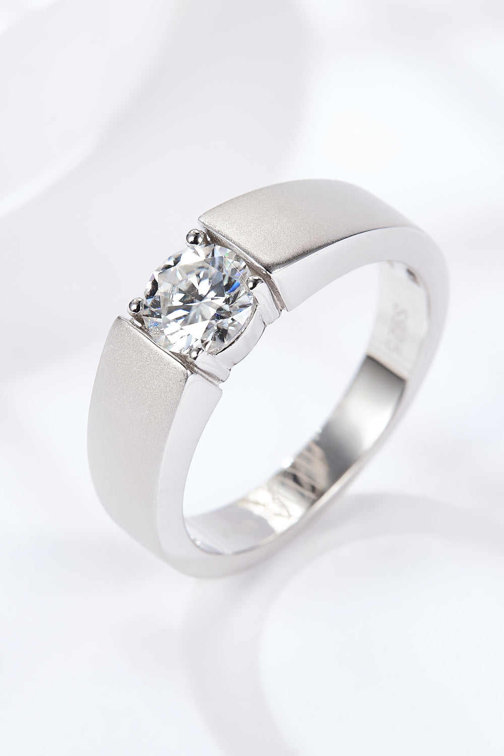 925 Sterling Silver I Carat Moissanite Ring-Teresa&#39;s Fashionista LLC