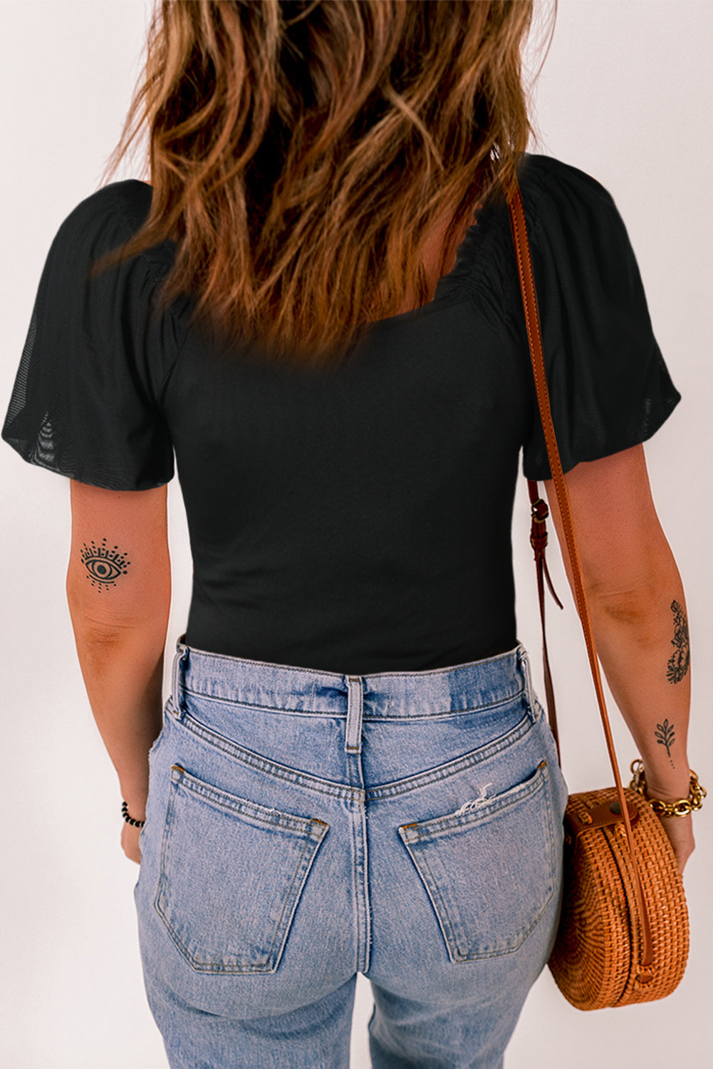 Ruched Short Sleeve Bodysuit-Teresa&#39;s Fashionista LLC