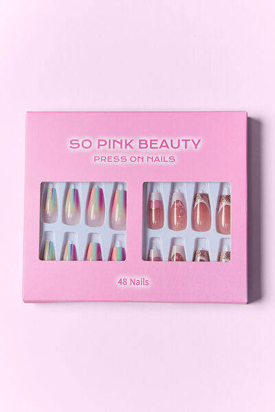 SO PINK BEAUTY Press On Nails 2 Packs-Teresa&#39;s Fashionista LLC