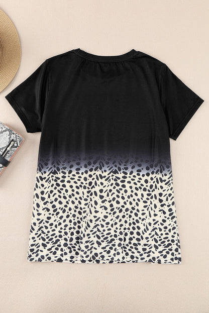 Printed Short Sleeve Round Neck Tee-Teresa&#39;s Fashionista LLC