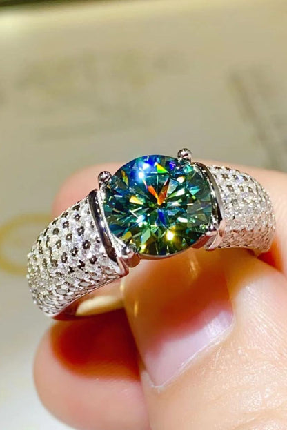 3 Carat Moissanite Side Stone Ring-Teresa&#39;s Fashionista LLC