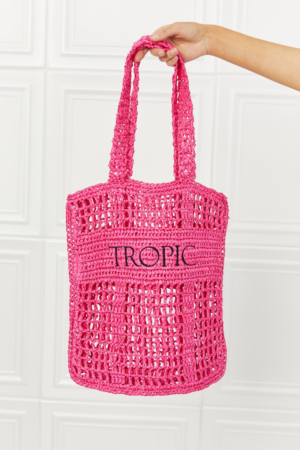 Fame Tropic Babe Staw Tote Bag-Teresa&#39;s Fashionista LLC