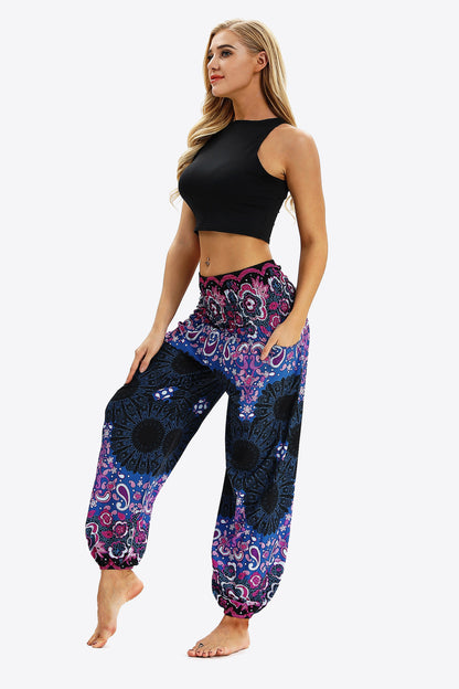 Printed Jogger Pants with Pockets-Teresa&#39;s Fashionista LLC