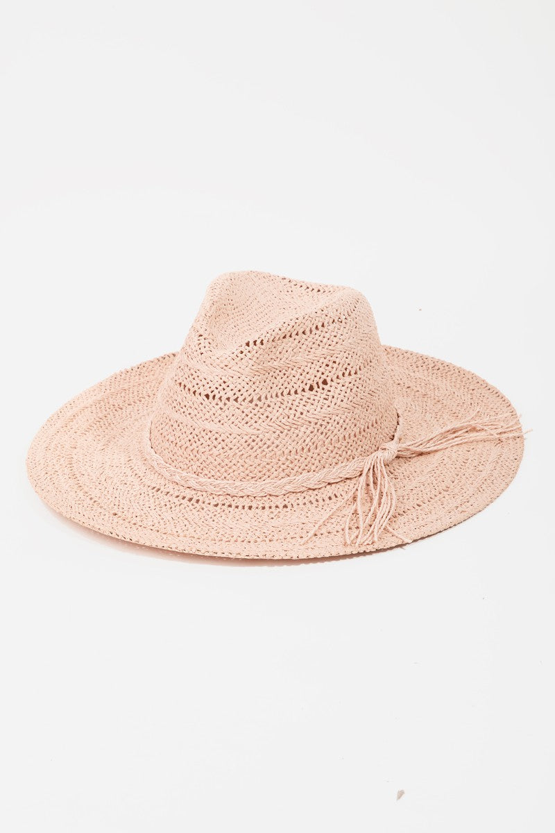 Fame Braided Rope Straw Hat-Teresa&#39;s Fashionista LLC