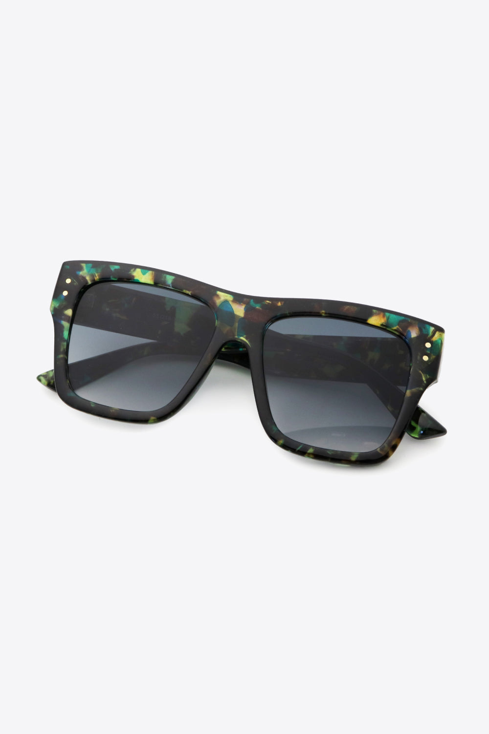 UV400 Patterned Polycarbonate Square Sunglasses-Teresa&#39;s Fashionista LLC