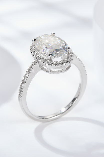 4.5 Carat Moissanite Halo Ring-Teresa&#39;s Fashionista LLC