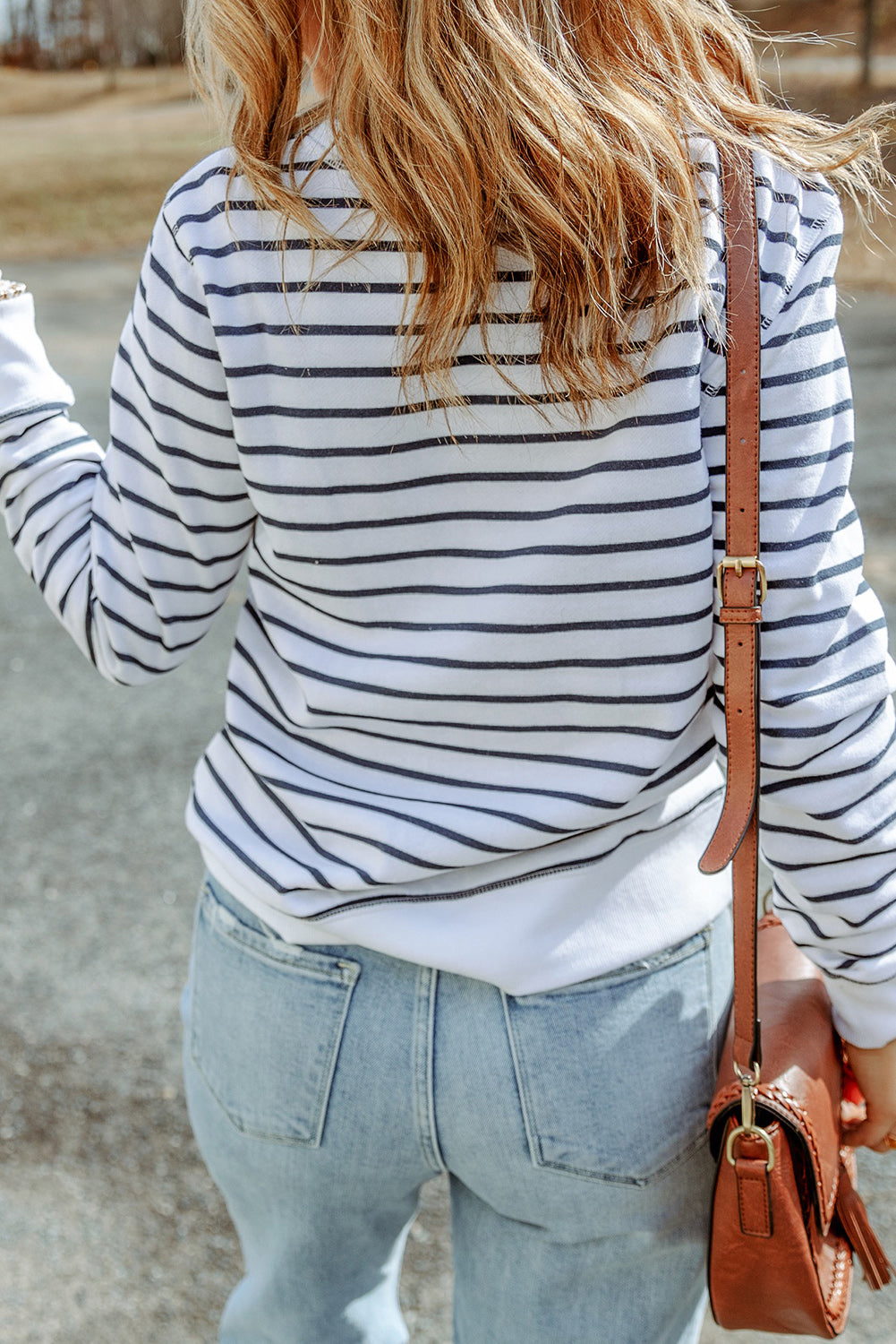 Striped Long Sleeve Round Neck Top-Teresa&#39;s Fashionista LLC