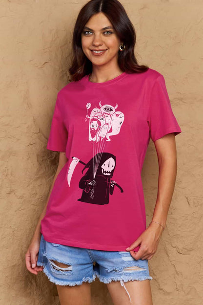 Simply Love Full Size Death Graphic T-Shirt-Teresa&#39;s Fashionista LLC