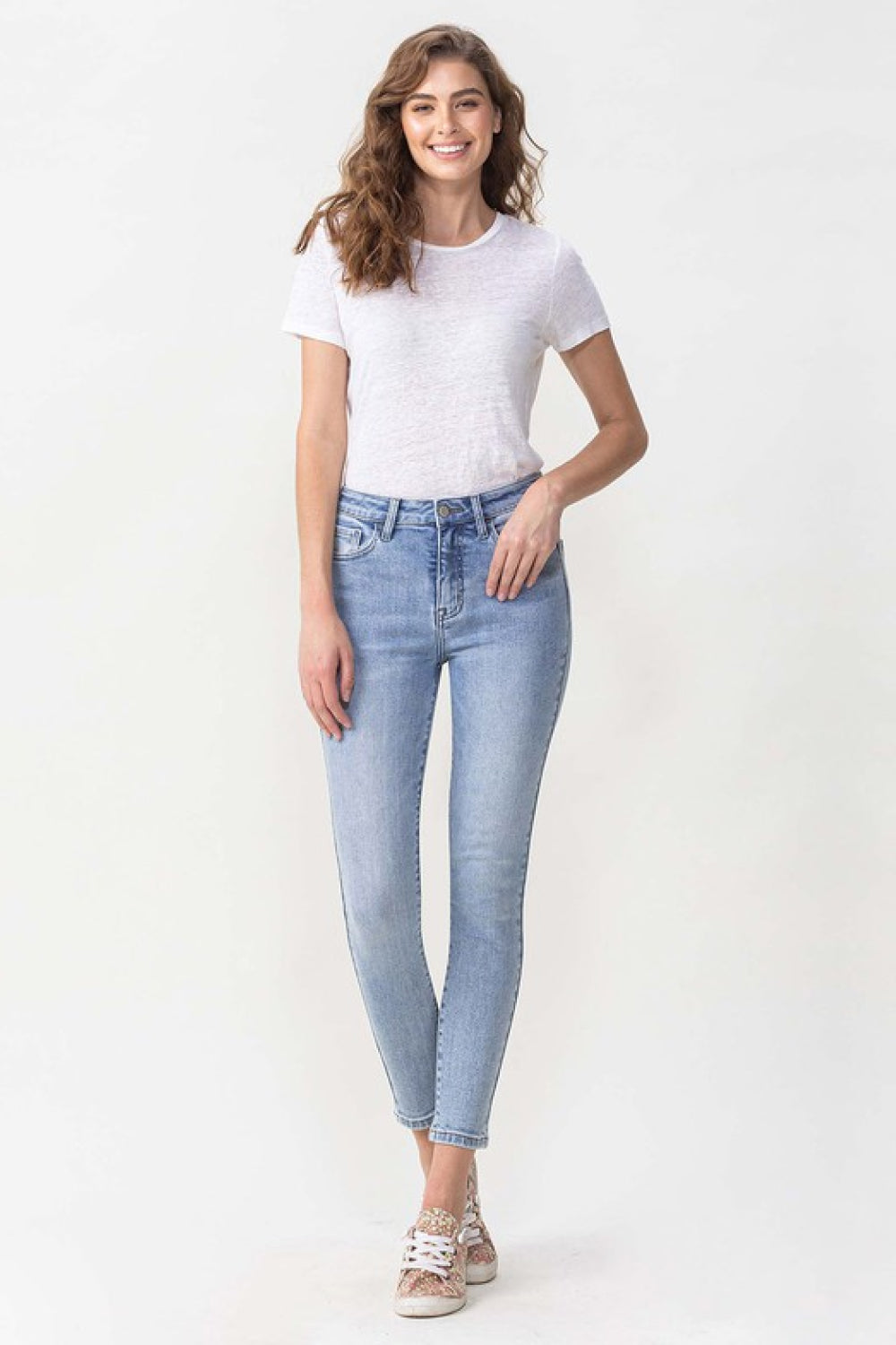 Lovervet Full Size Talia High Rise Crop Skinny Jeans-Teresa&#39;s Fashionista LLC