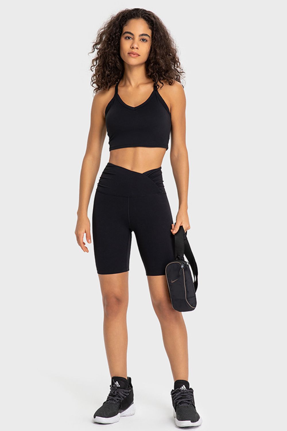 V-Waist Biker Shorts-Teresa&#39;s Fashionista LLC