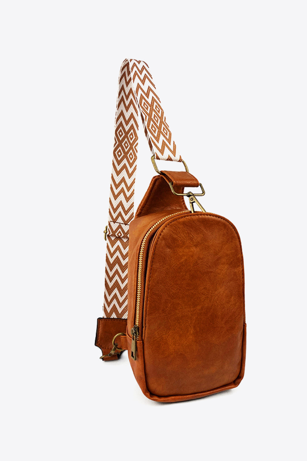 Random Pattern Adjustable Strap PU Leather Sling Bag-Teresa&#39;s Fashionista LLC