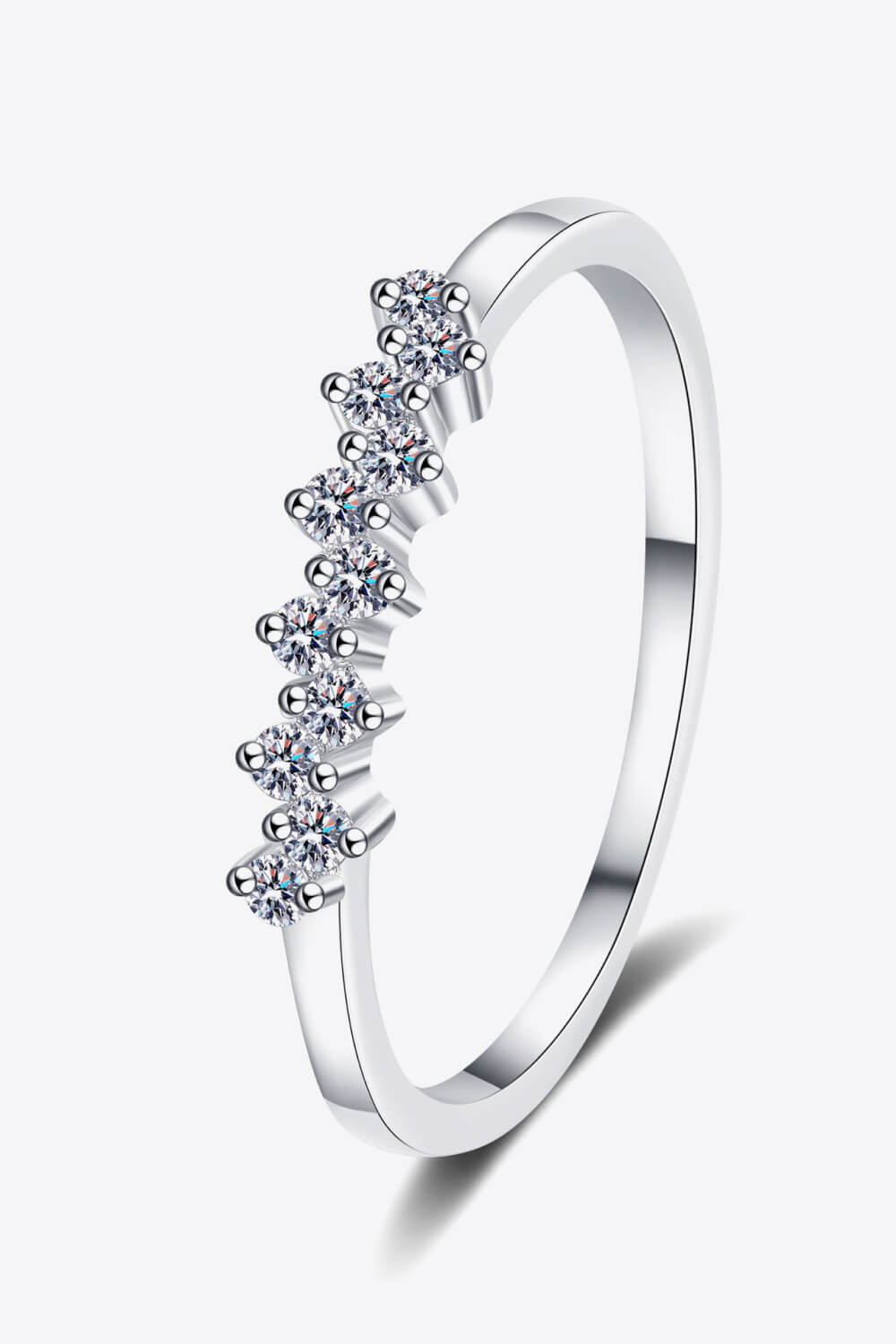 Eye-Catching 925 Sterling Silver Moissanite Ring-Teresa&#39;s Fashionista LLC