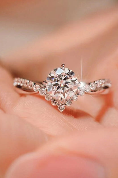 Bold Beauty 1 Carat Moissanite Heart-Shaped Ring-Teresa&#39;s Fashionista LLC