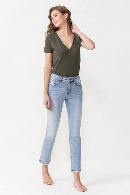 Lovervet Full Size Andrea Midrise Crop Straight Jeans-Teresa&#39;s Fashionista LLC