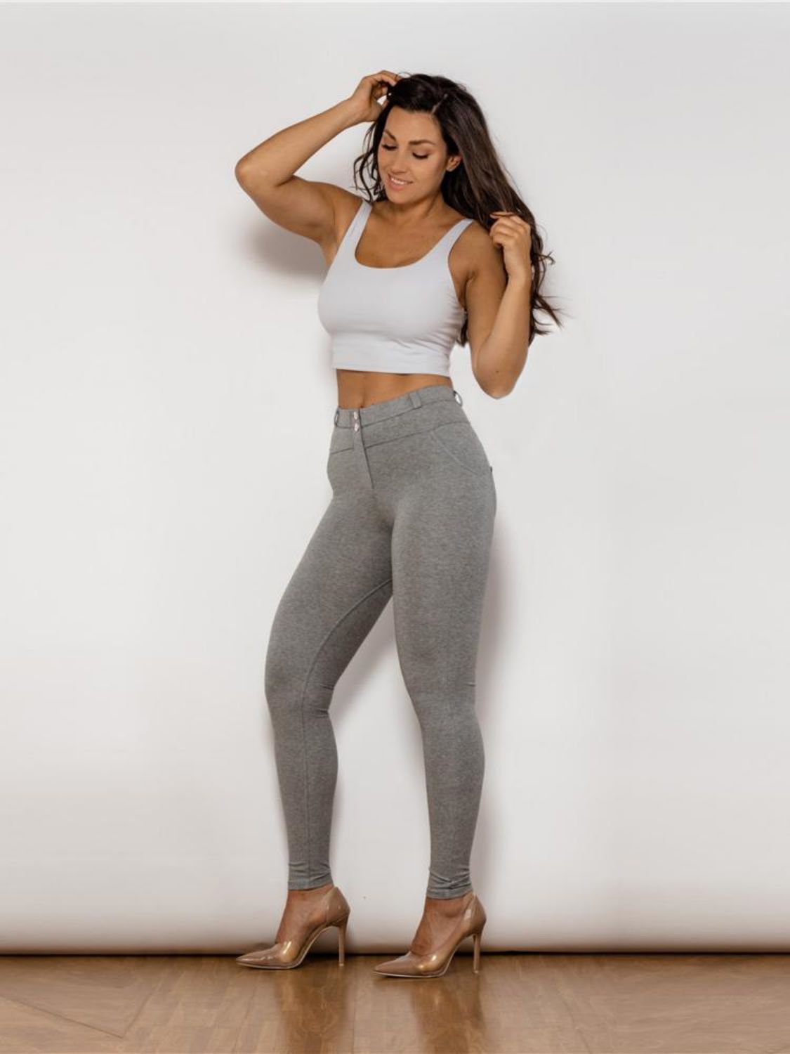 Full Size Contrast Detail High Waist Leggings-Teresa&#39;s Fashionista LLC