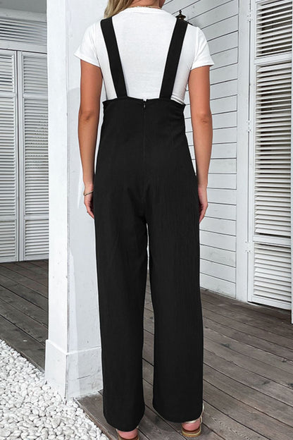 Light Up Your Life Buttoned Straight Leg Overalls-Teresa&#39;s Fashionista LLC