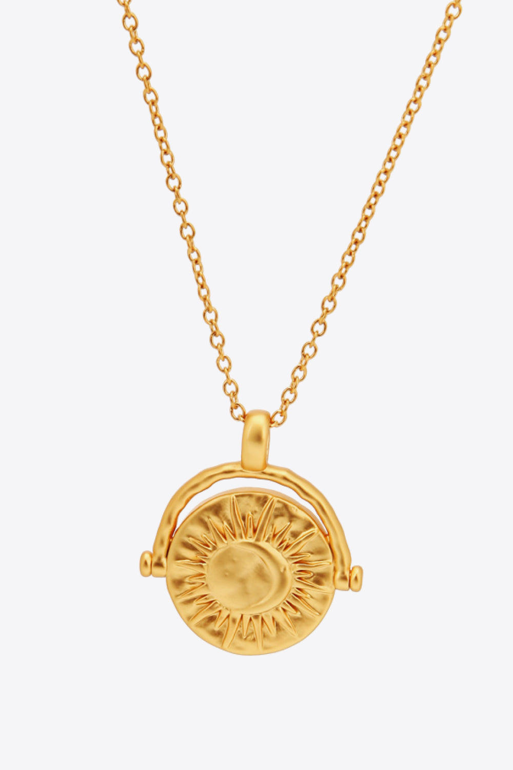 18K Gold-Plated Brass Double Sided Wear Necklace-Teresa&#39;s Fashionista LLC