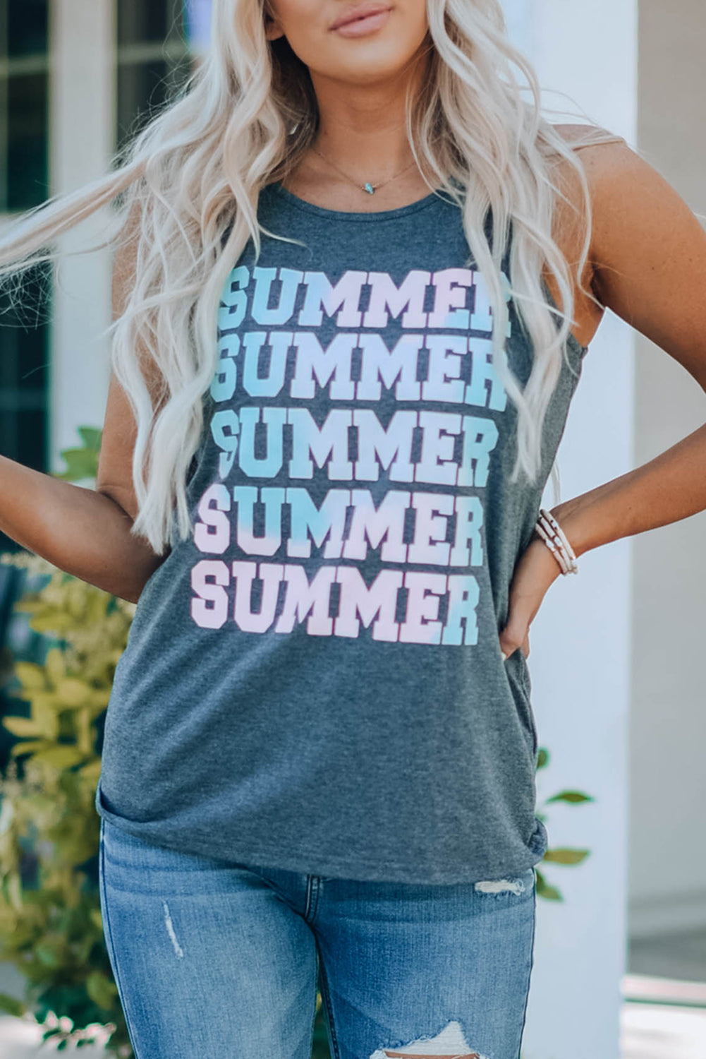 SUMMER Graphic Tank Top-Teresa&#39;s Fashionista LLC