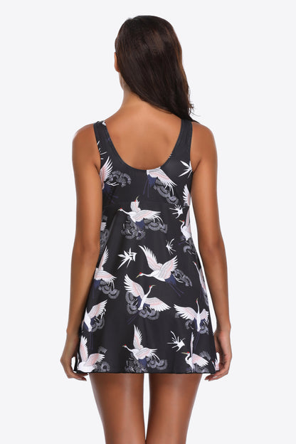 Full Size Animal Print Swim Dress-Teresa&#39;s Fashionista LLC