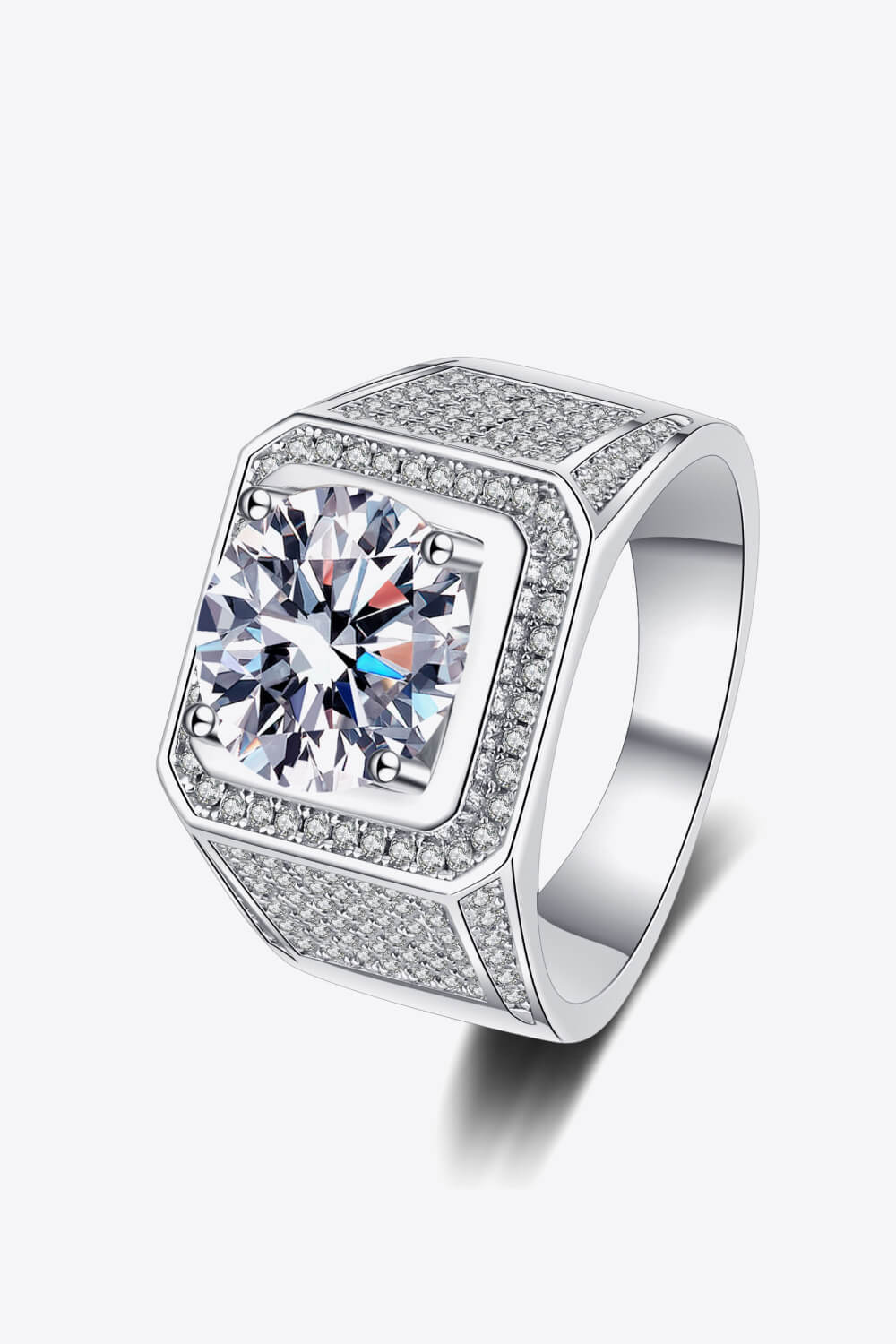 Bring It Home 925 Sterling Silver Moissanite Ring-Teresa&#39;s Fashionista LLC