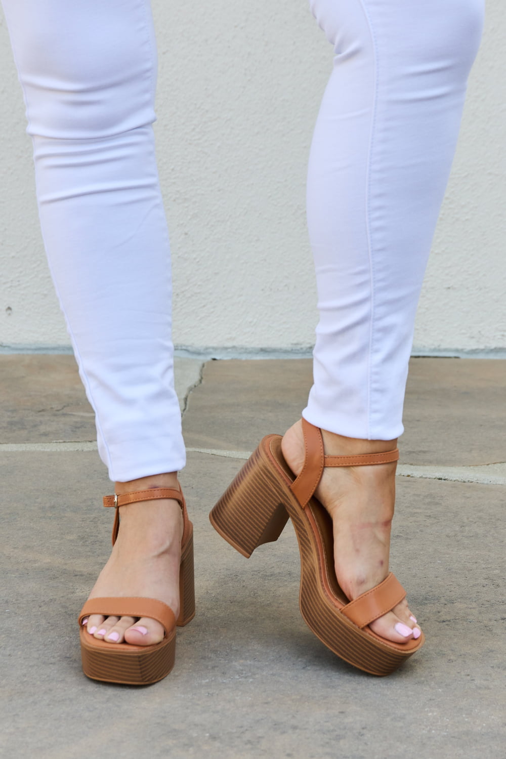 Weeboo Feel It Platform Heel Sandals-Teresa&#39;s Fashionista LLC