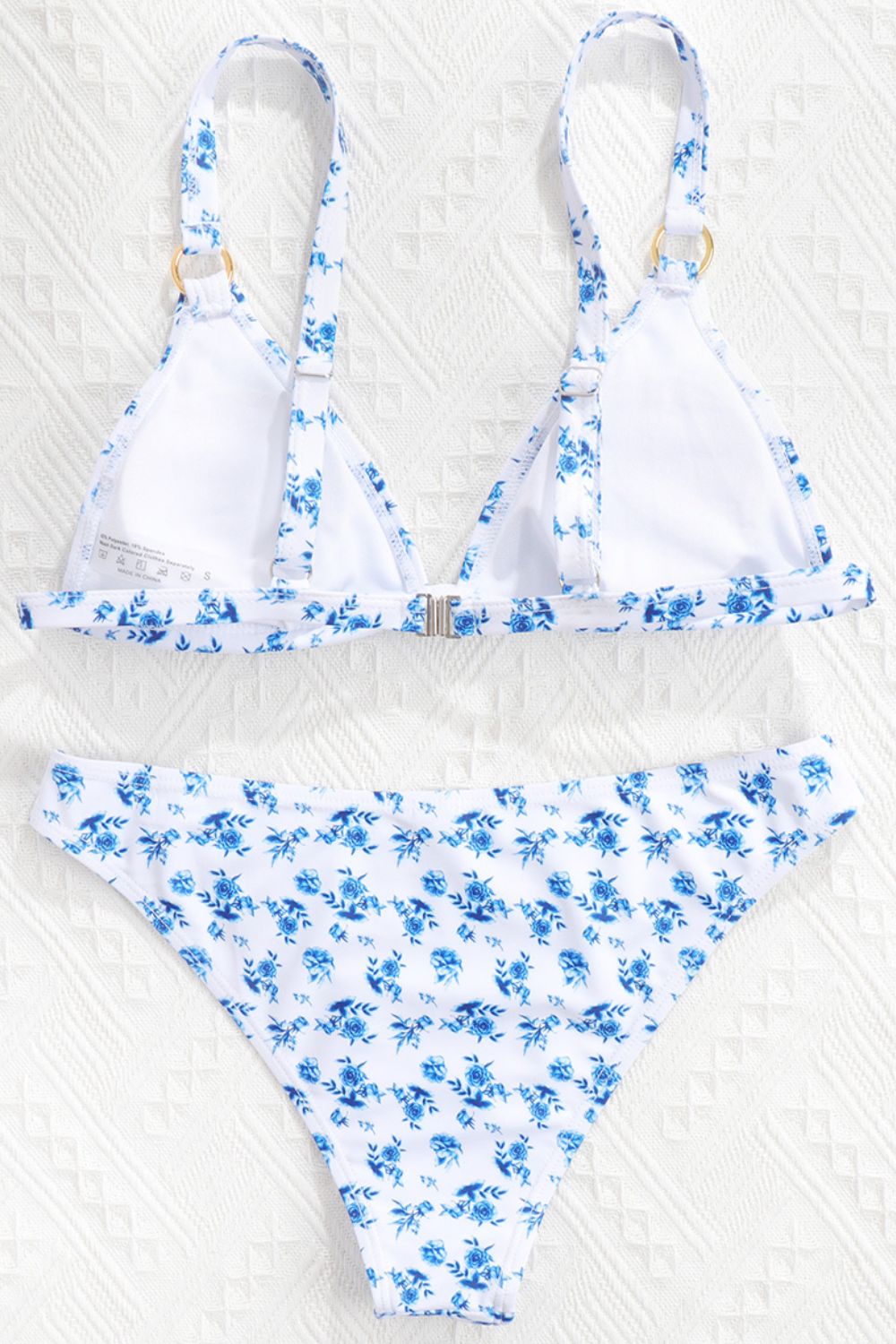 Floral Ring Detail Bikini Set-Teresa&#39;s Fashionista LLC