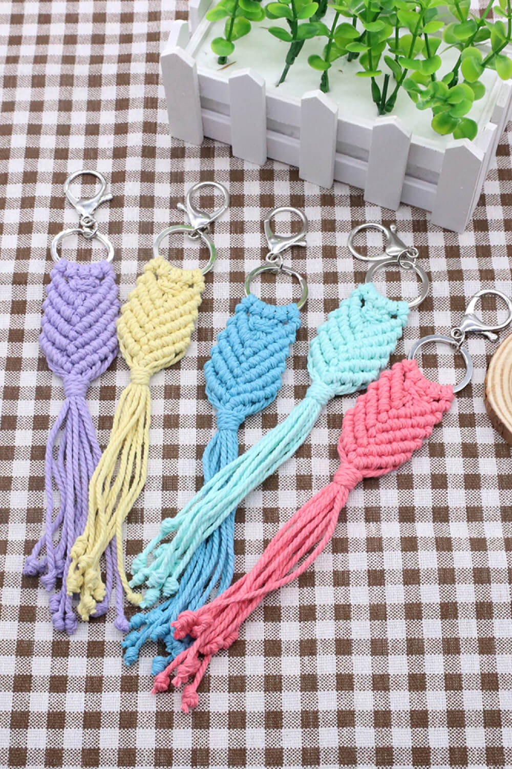 Assorted 4-Pack Handmade Fringe Keychain-Teresa&#39;s Fashionista LLC