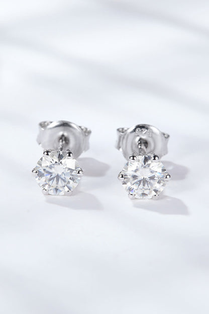 Good Days Ahead Moissanite Stud Earrings-Teresa&#39;s Fashionista LLC