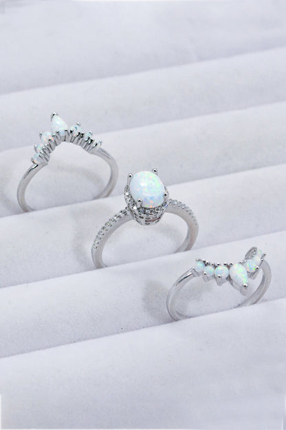 925 Sterling Silver Opal Ring-Teresa&#39;s Fashionista LLC