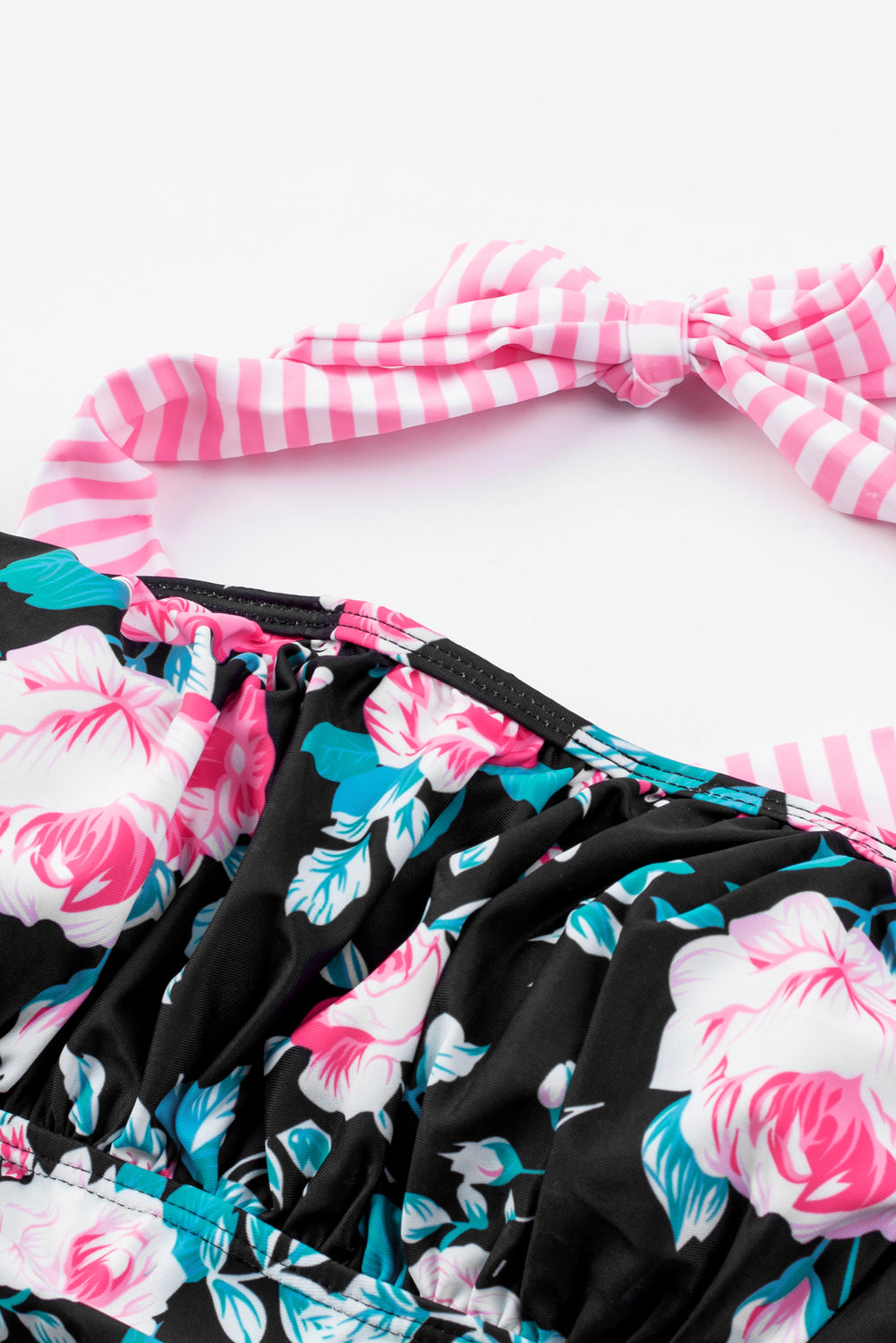 Mixed Print Tie-Back Two-Piece Swimsuit-Teresa&#39;s Fashionista LLC