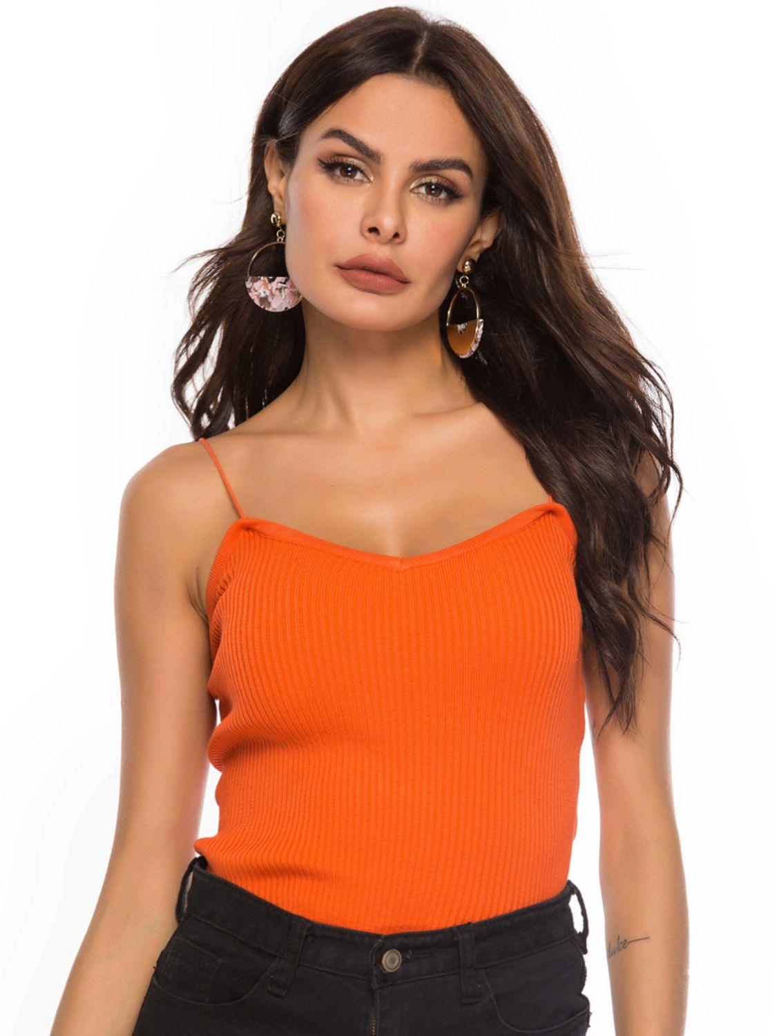 Sweetheart Neck Knit Cami-Teresa&#39;s Fashionista LLC