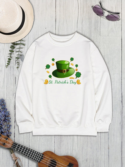 ST. PATRICK'S DAY Round Neck Sweatshirt-Teresa&#39;s Fashionista LLC