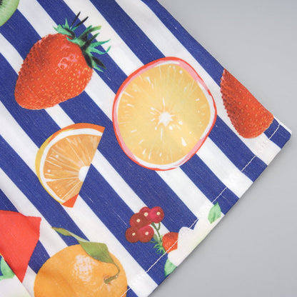 Fruit Striped Collared Sleeveless Shirt-Teresa&#39;s Fashionista LLC