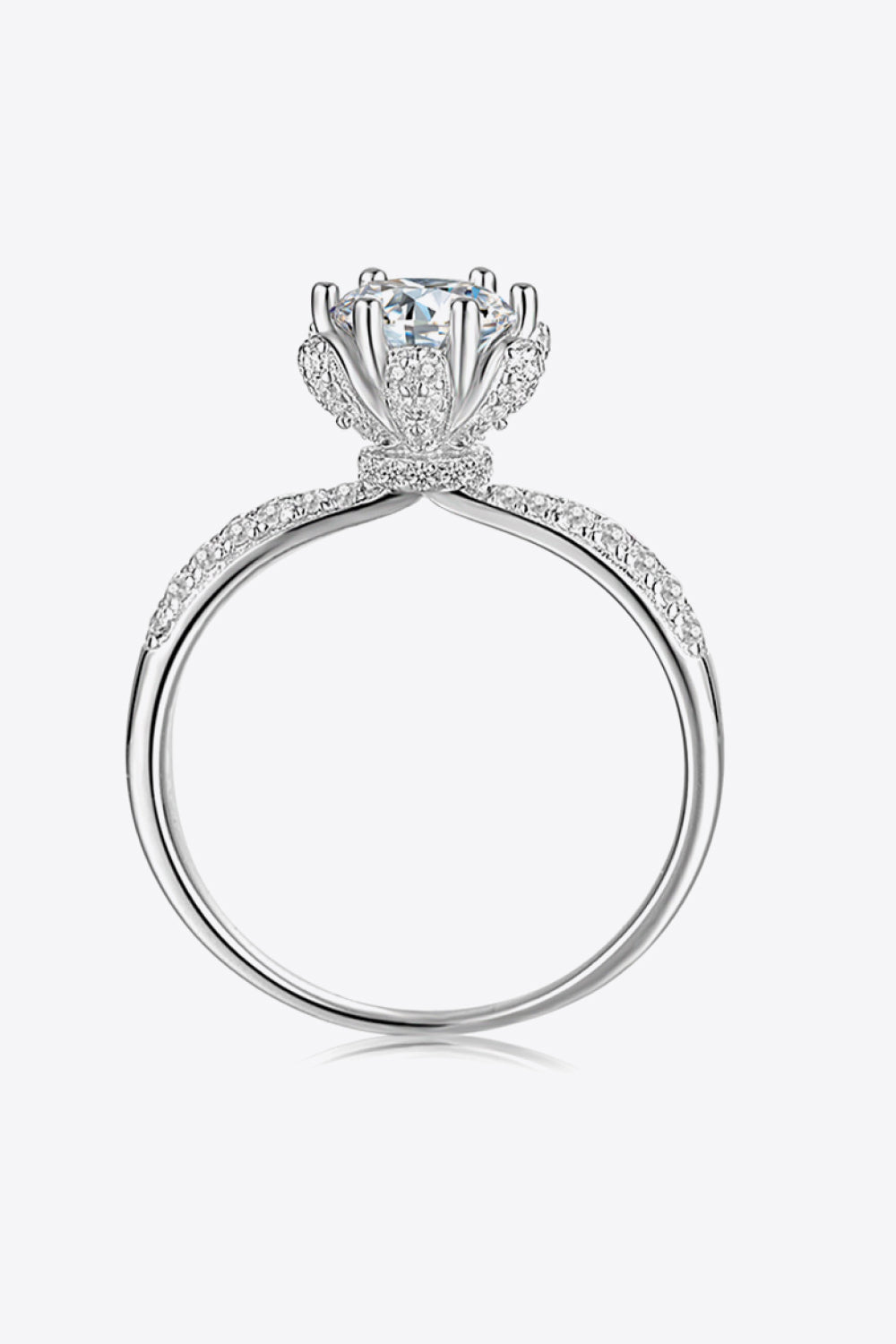 1 Carat Moissanite 6-Prong Ring-Teresa&#39;s Fashionista LLC