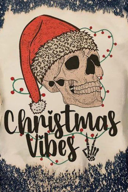 Round Neck Long Sleeve CHRISMAS VIBES Graphic Sweatshirt-Teresa&#39;s Fashionista LLC