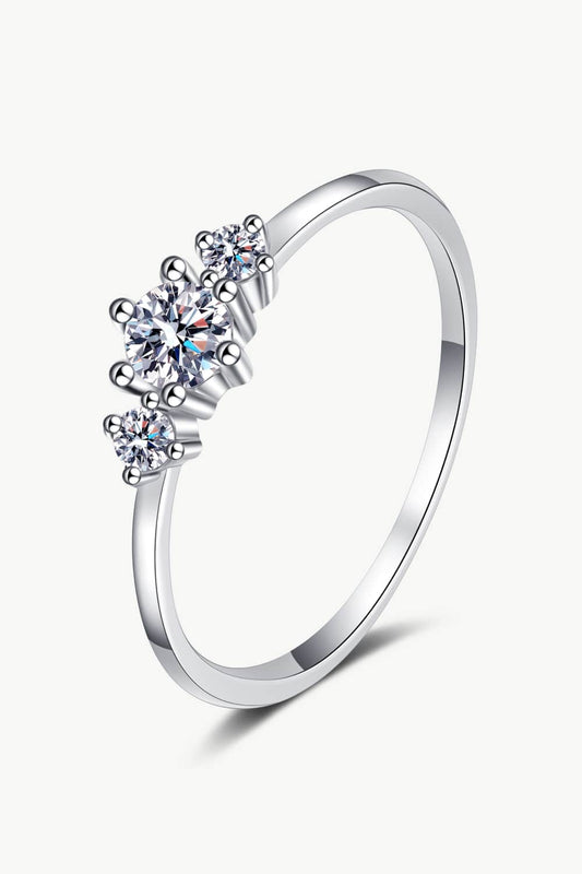 Dream Date Night Moissanite 925 Sterling Silver Ring-Teresa&#39;s Fashionista LLC