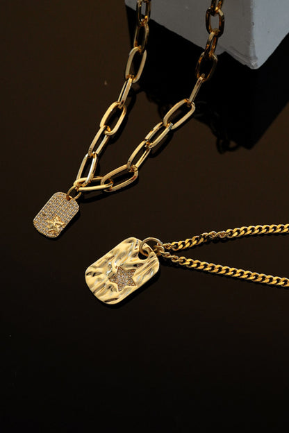 Never Out Of Reach 18K Gold-Plated Pendant Necklace-Teresa&#39;s Fashionista LLC