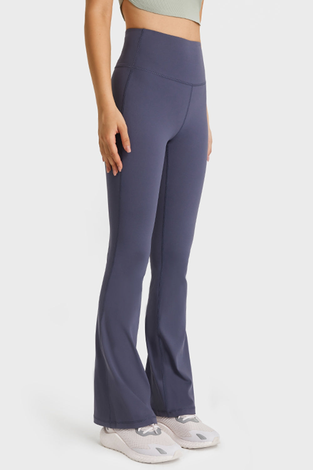 Elastic Waist Flare Yoga Pants-Teresa&#39;s Fashionista LLC