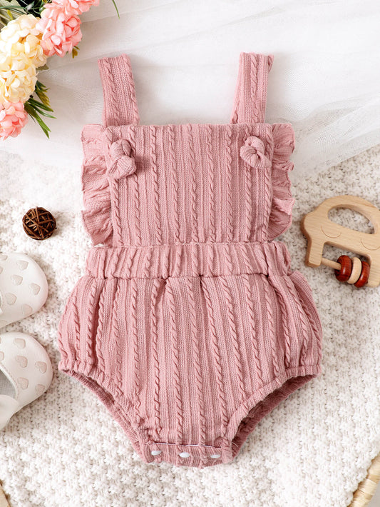 Baby Girl Textured Ruffled Bodysuit-Teresa&#39;s Fashionista LLC